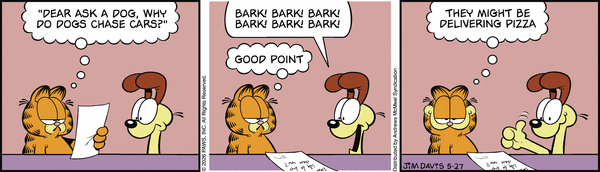 Garfield comic strip for Wednesday, May 27, 2026