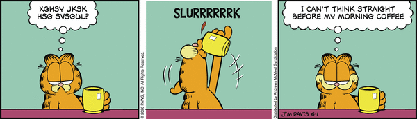 Garfield comic strip for Monday, June 1, 2026