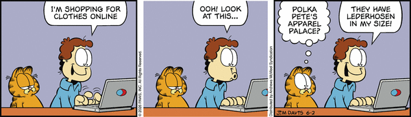 Garfield comic strip for Tuesday, June 2, 2026