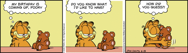 Garfield comic strip for Thursday, June 18, 2026