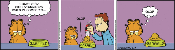 Garfield comic strip for Monday, July 13, 2026