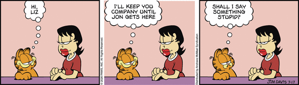 Garfield comic strip for Friday, July 17, 2026
