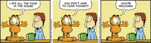 Garfield comic strip for Thursday, July 23, 2026