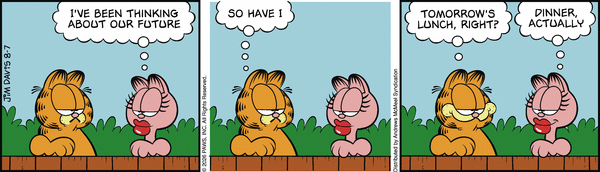 Garfield comic strip for Friday, August 7, 2026