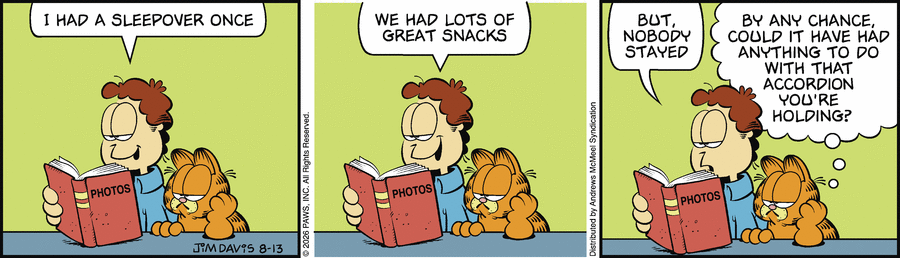 Garfield comic strip for Thursday, August 13, 2026