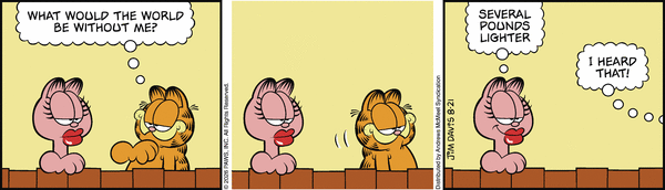Garfield comic strip for Friday, August 21, 2026
