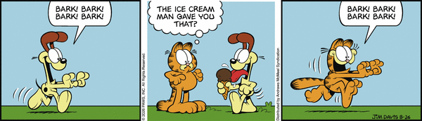 Garfield comic strip for Wednesday, August 26, 2026