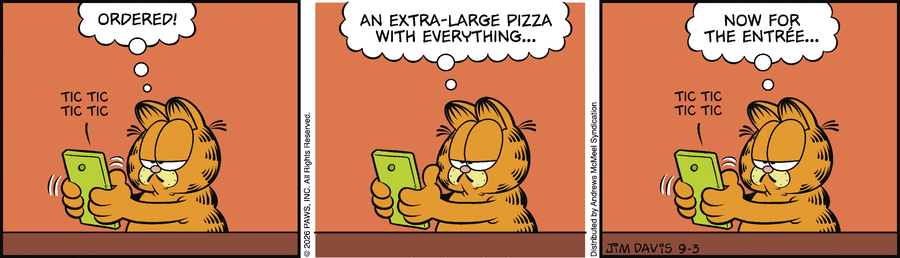 Garfield comic strip for Thursday, September 3, 2026