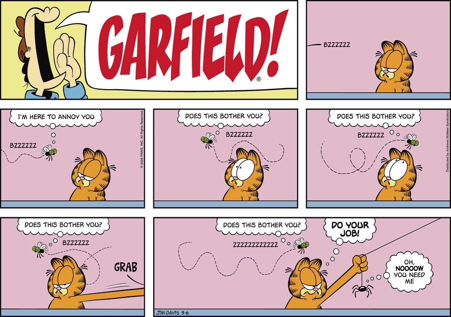 Garfield comic strip for Sunday, September 6, 2026